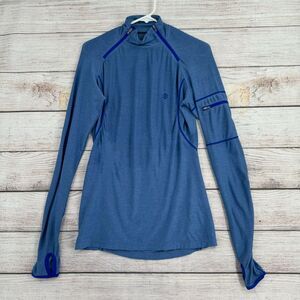 Coolibar Long Sleeve Thumbhole Base Layer Top‎ Men's Size XS Blue